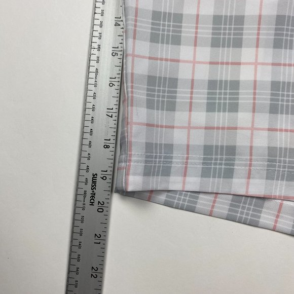 Jack Nicklaus Golf Shorts Mens 36 Bright White Check Stretch Wicking UPF - Picture 12 of 13